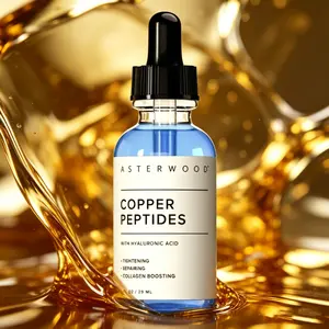 GHK Cu Peptide Serum | Copper Peptide Serum with Hyaluronic Acid | Tightens Skin, Boosts Collagen & Deep Hydration