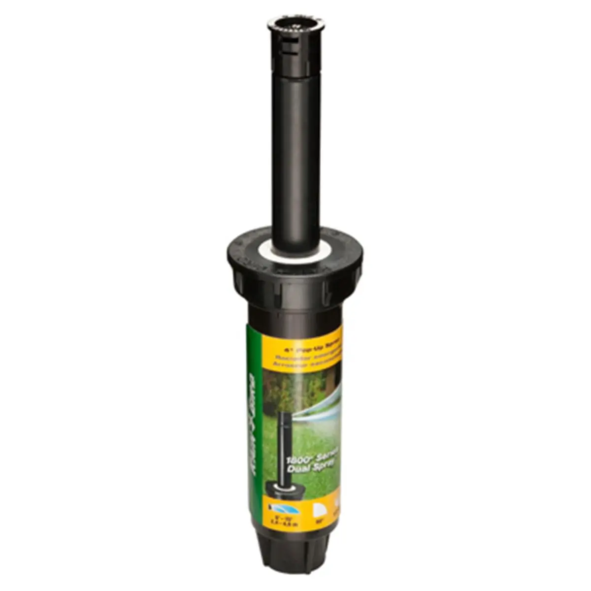 Rainbird 1804QDS 4 In. Quarter Circle Pop-Up Spray Head, Outdoor Irrigation Tool with Dual Spray Nozzle, 0.26 lbs, 2.5 x 2.5 x 6.6 in Dimensions, Irrigates Lawns/Gardens