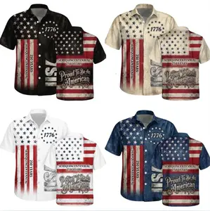 America 250 Hawaiian Shirt – Proud To Be An American Patriotic Button Up Shirt, USA 1776–2026 Independence Day Summer Shirt