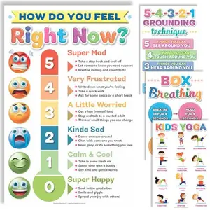 DeeDee's Workshop 4 Feelings Thermometer for Kids Posters