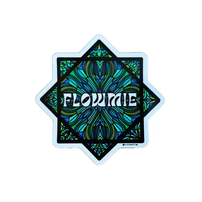 Flowmie Flow Star Sticker with Colorful Geometric Design and Flowmie ...