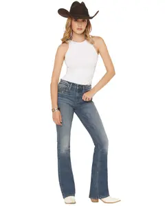 Shyanne Women's Ivy Medium Wash High Rise Bootcut Stretch Denim Jeans - Swho25j9
