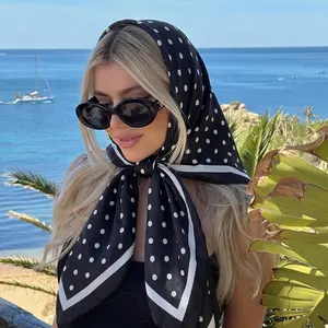90x90cm Large Square Satin Head Scarf for Women Hair Silk Feeling Bandana Hair Wrap for Sleeping Satin Bonnet Alternative Luxury Neck Scarf for Braids and Curly Hair Protection Fashion Shawl for Travel Handbag Decoration Lightweight Soft Headpiece
