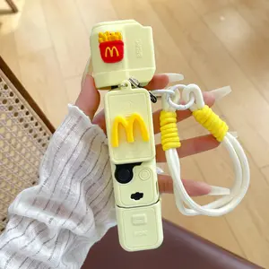 Luxury Cute Cartoon DIY Camera Case, Soft Silicone Full Protection, Handheld Gimbal Cover, Compatible with Dji Pocket3, Portable Lanyard Included