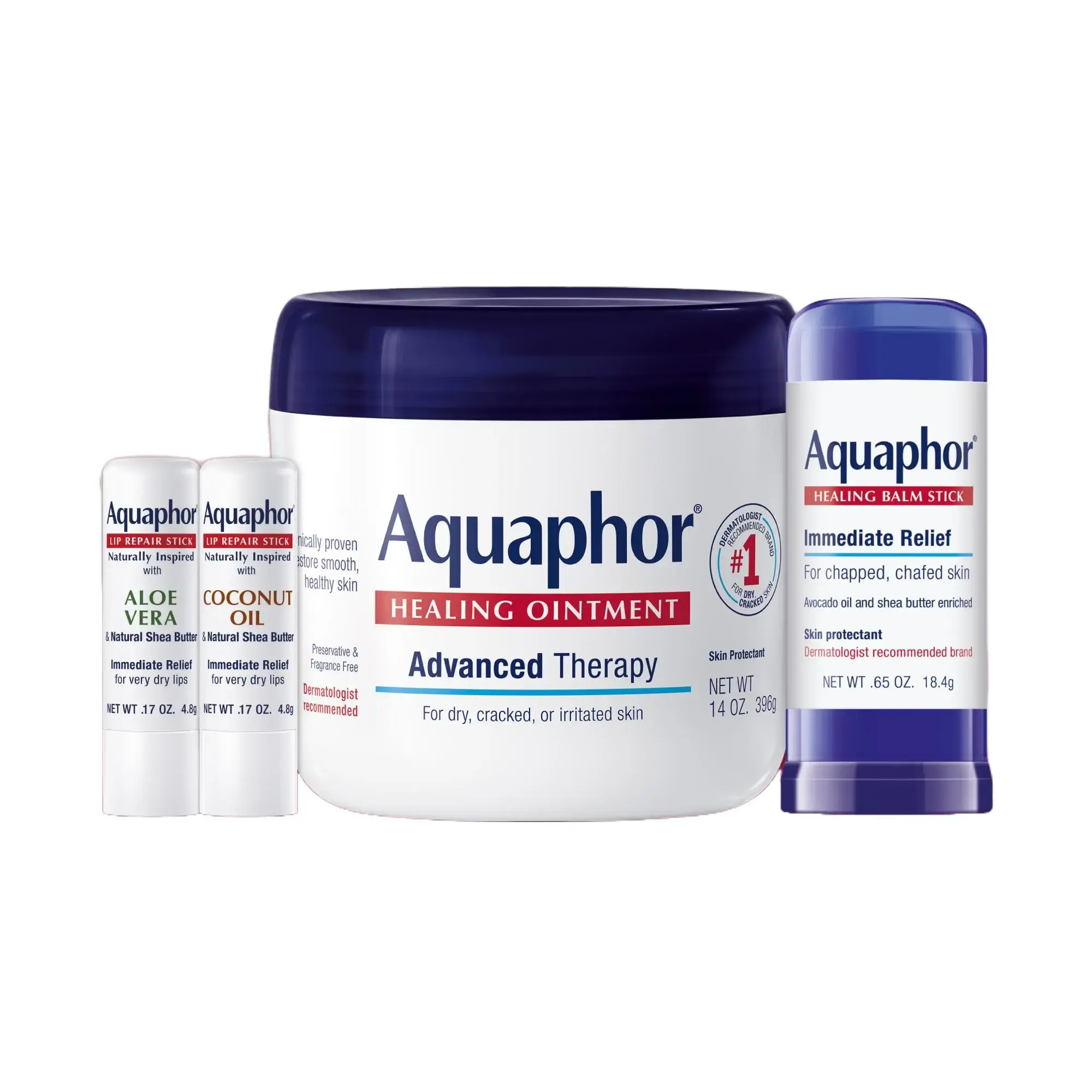 Aquaphor Head-to-Toe Hydration Kit – Healing Ointment, Body Moisturizer, Balm & Lip Repair Aquaphor Head-to-Toe Hydration Kit – Healing Ointment, Body Moisturizer, Balm & Lip Repair