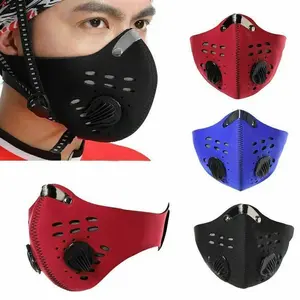 Dust Face Mouth Cover Half Face Sports Face Protections Dust Mask Riding Cover with Valve Reusable Breathing Lightweight Nylon for Men and Women
