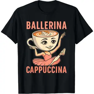 Italian Brainrot Ballerina Cappuccina, Funny Brain Rot Meme T-Shirt