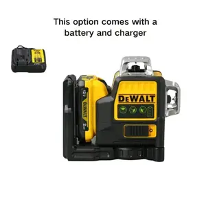 DEWALT DW089LG 12V Green Laser Level, 12 Lines 360° Self-Leveling, Lithium-Ion Battery, Professional Construction & DIY Tool for Outdoor & Indoor Use