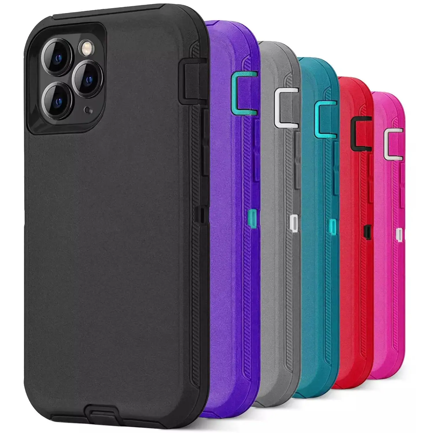 Rubber Protective Cellphone Casing for iPhone 17, 17e, Air, 16, 16e, 15 Pro Max, 14, 13, 12, 11, Xr, Xs - Heavy-Duty Shockproof Rugged Cover for Mobile Devices, Phone Accessories