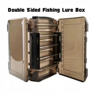 Double-Sided Fishing Bait Box with Handheld Device, 10 Compartments Fishing Lure Storage Container, Fishing Gear Accessories Case, Fishing Tackle Organizer