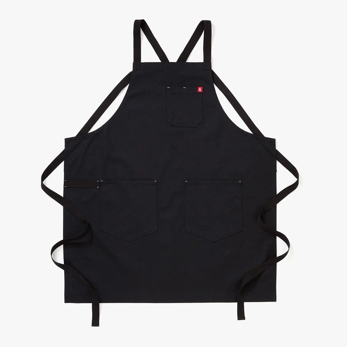 Caviar Black Crossback Apron Caviar Black Crossback Apron