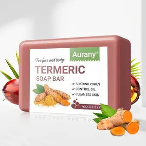 Turmeric Kojic Acid Soap, Turmeric Soap,Handmade Soap Made From Turmeric Root Extract, Facial And Body Care Toilet Soap For Cleansing, Bathing, Exfoliation, Prevent Skin Dryness, Making The Skin Smooth, Nourishing, and Refreshing-100G