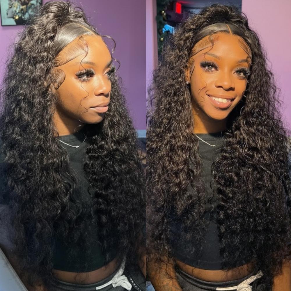 Bling Hair Deep Wave Wig 13x6 HD Lace Frontal Wigs Brazilian Deep Wave Curly Human Hair Wigs For Black Women Preplucked SpringStatements