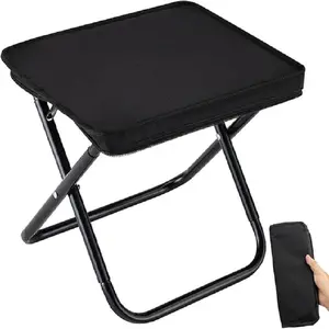 Portable Folding Camping Stool, Lightweight Folding Stool with Carry Bag, Outdoor Footstool for Travel Walking Hiking Fishing Picnic Barbecue, Camping Furniture