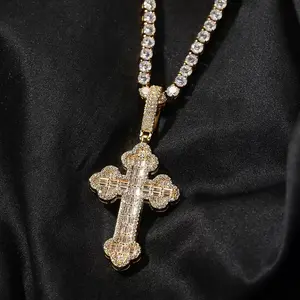 M2-2276 This Blessed Cross Pendant Levels Up Your Entire Hip Hop Street Drip Game
