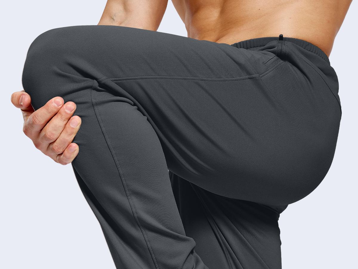 Men's Fleece Lined Winter Pants 32"/34"/36" Inseam Tall Sweatpants with Zipper Pockets Warm Water-Resistant Athletic Joggers Men