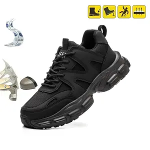 Couple Anti-Smash Anti-Puncture Lightweight Durable Comfortable Breathable Four Seasons Safety Protection Shoes Steel Toe Cap Work Shoes