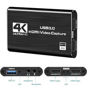 USB 3.0  4K Audio Video Capture Card HDMI Video Capture Device Full HD Recording
