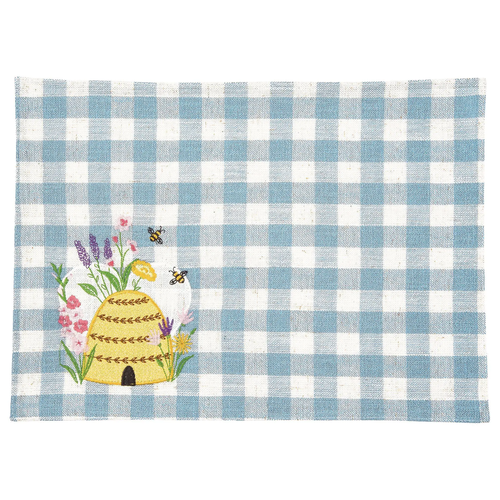 Bee Happy In Blue Placemat Set of 6 by Valerie
