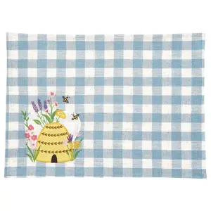 Bee Happy In Blue Placemat Set of 6 by Valerie