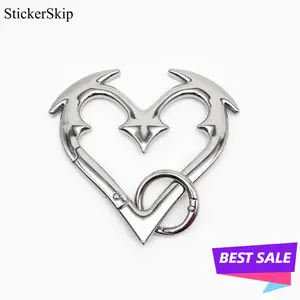 2026 New Heartbreaker Gothic Heart Carabiner Keychain, Bold Punk Style Heavy-Duty Zinc Alloy Metal Key Chain, Durable & Stylish Statement Accessory, Perfect for Keys, Bags, Backpacks & Daily Use, Ideal Trendy Gift for Men & Women