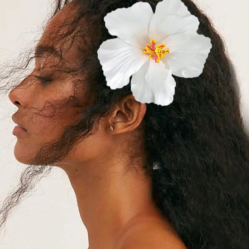 1pc Bohemian Style Artificial Flower Hair Clip Flower Clip Claw Clips Hair Claws Hair Barrettes, School Stuff, Vacation Outfits Woman, Hair Accessories, Head Accessories, Fun Claw Clips, Boho Hair Accessories