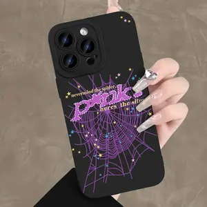 Spider Web Pattern Phone Case, Decorative Phone Protector Cover, Phone Accessories Compatible with iPhone 16 15 14 13 12 11 X XS PLUS, Casing