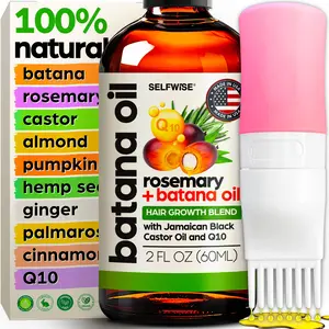 Batana Oil for Hair Growth - 100% Pure, Organic, Cold-Pressed, Unrefined from Honduras by Dr. Sebi - Natural, Vegan for Strong Roots and Thick Hair - Wild Growth for Hair, 2oz