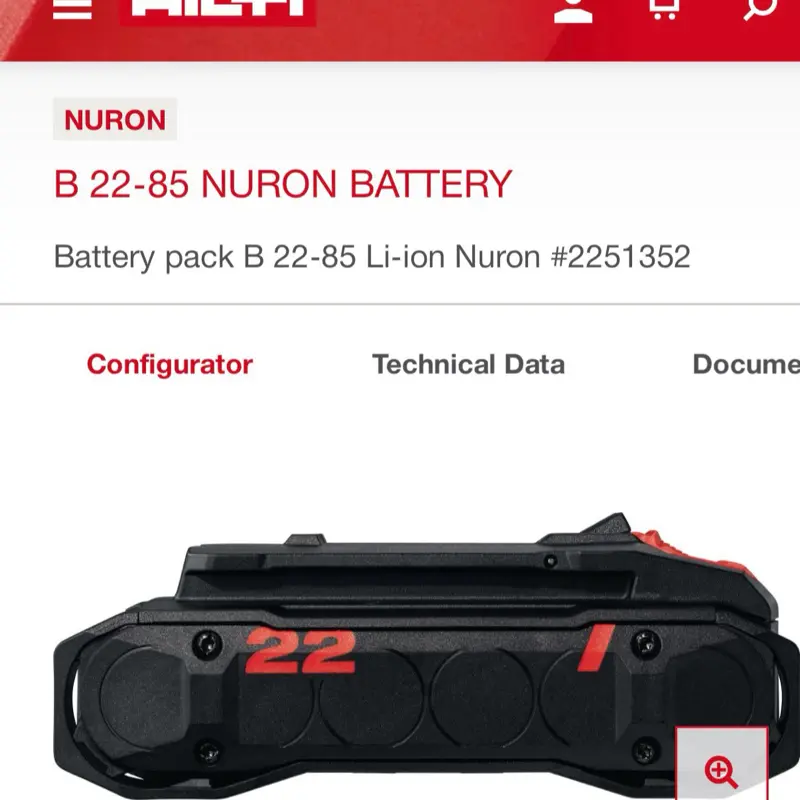 B 22-85 battery