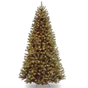 7 ft. Pre-Lit North Valley Spruce Christmas Tree with 700 UL Listed Clear Lights and 1096 Branch Tips for Easy Assembly