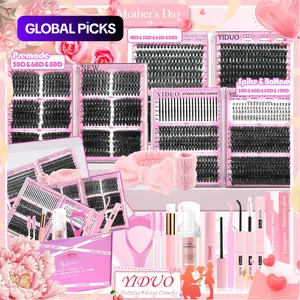 Lash Clusters Kit, Mega/ultra/Dramatic/Volume/Full/Spikes/ Bottom Lashes Clusters Kit WaterProof Lashwith Everything You Need for Beginners and Proficient, DlYat Home Easily, Soft comfortable Easy Apply Natural Lookfor Makeup Daily Life #GLOBAL PICKS