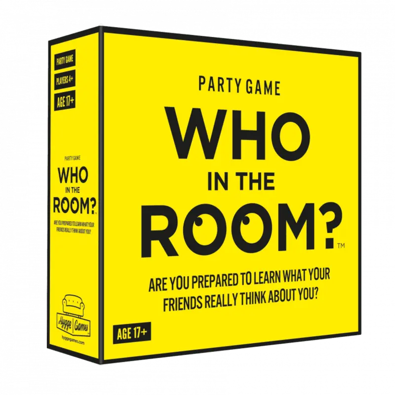 "WHO in the ROOM?" Hilarious Personal Questions Board Game, 300 Laugh-Out-Loud Questions, Unexpected Prompts for Humorous Discussions, Ideal for Teens (12+ Years) & Adults, Social Gatherings