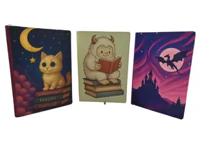 A5 100 page lined journals with bookish designs A5 100 page lined journals with bookish designs