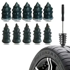 Universal Tire Repair Stakes Set, Automotive Maintenance Tools, Synthetic Rubber Puncture Fix Tool for Cars Motorcycles Trucks Scooters Bikes, Quick Patch Kit