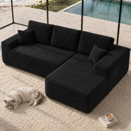 Right+Black + Plush + Foam+Spring + 3 Seat
