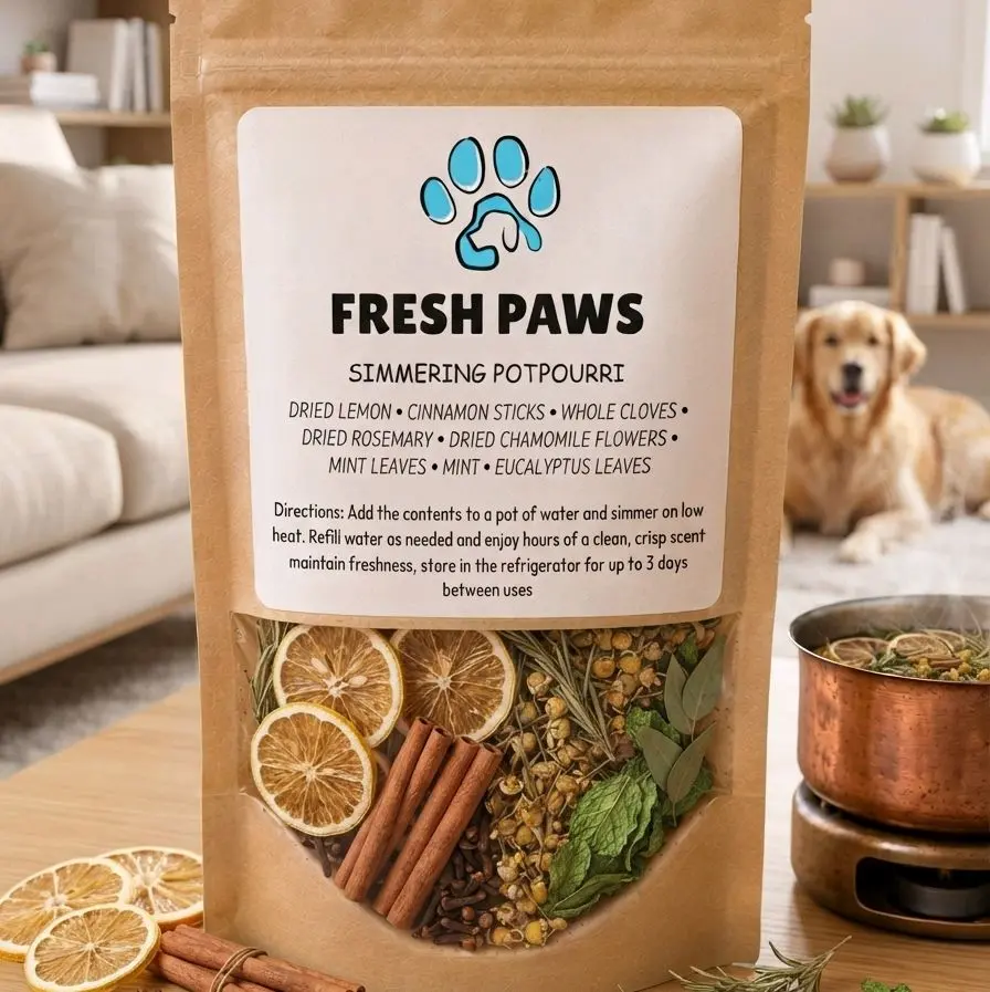 Fresh Paws Simmering Potpourri | Pet Odor Neutralizing Home Fragrance | Citrus & Fresh Linen Scent