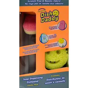 Dish Daddy Soap Dispensing Dish Wand Sponge, Combo Pack
