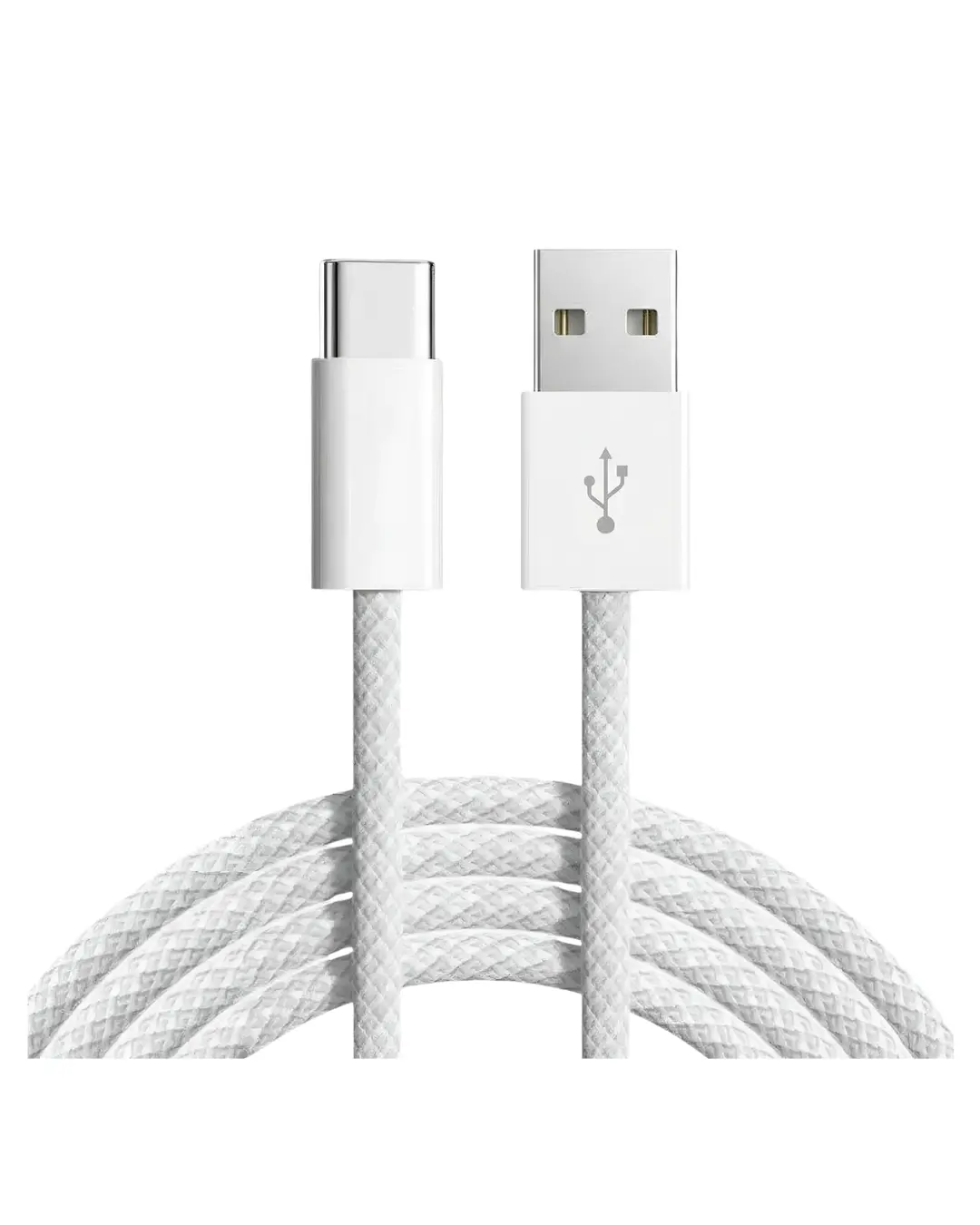 USB A to USB C Fast Charging Cable - 3.28FT Nylon Braided Cord with Smart Chip for Smartphone, Cellphone Protection, Data Sync, 10000+ Bend Tested Electronic Devices (Samsung, Google Pixel, iPad, iPhone)