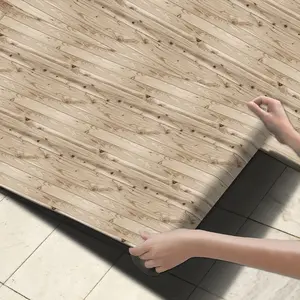 40*1000cm Thickened 0.40mm Wood Color Gray Bathroom Toilet Waterproof Floor Sticker - Self-adhesive Non-slip Bathroom Floor Tile Renovation Kitchen Floor Decal, Non-slip, Thick, Self-adhesive Home Renovation Waterproof Self-adhesive Floor, Easy to Install