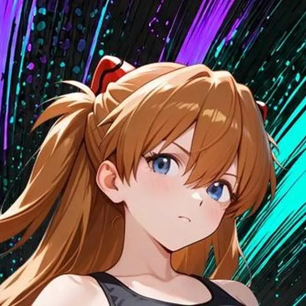 Asuka 4" Vinyl Anime Waifu Sticker - Durable Waterproof Decal, Anime Manga Style Artwork Phone Sticker, DIY Collectible for Smartphones, Handheld Devices (Mobile Phone Accessory), Anime Manga Style Phone Stickers, Artwork Phone Stickers
