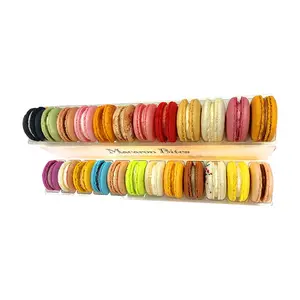Macaron Bites Gift Box - 24 Assorted French Macarons for Cookie Party Pack Sweet Treats Dessert