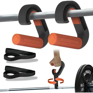 Pull Up Handles Neutral Grip: Portable Barbell Grip with 2 Detachable Straps for  Machine LAT Pull Down T-bar Row Deadlift Shrug