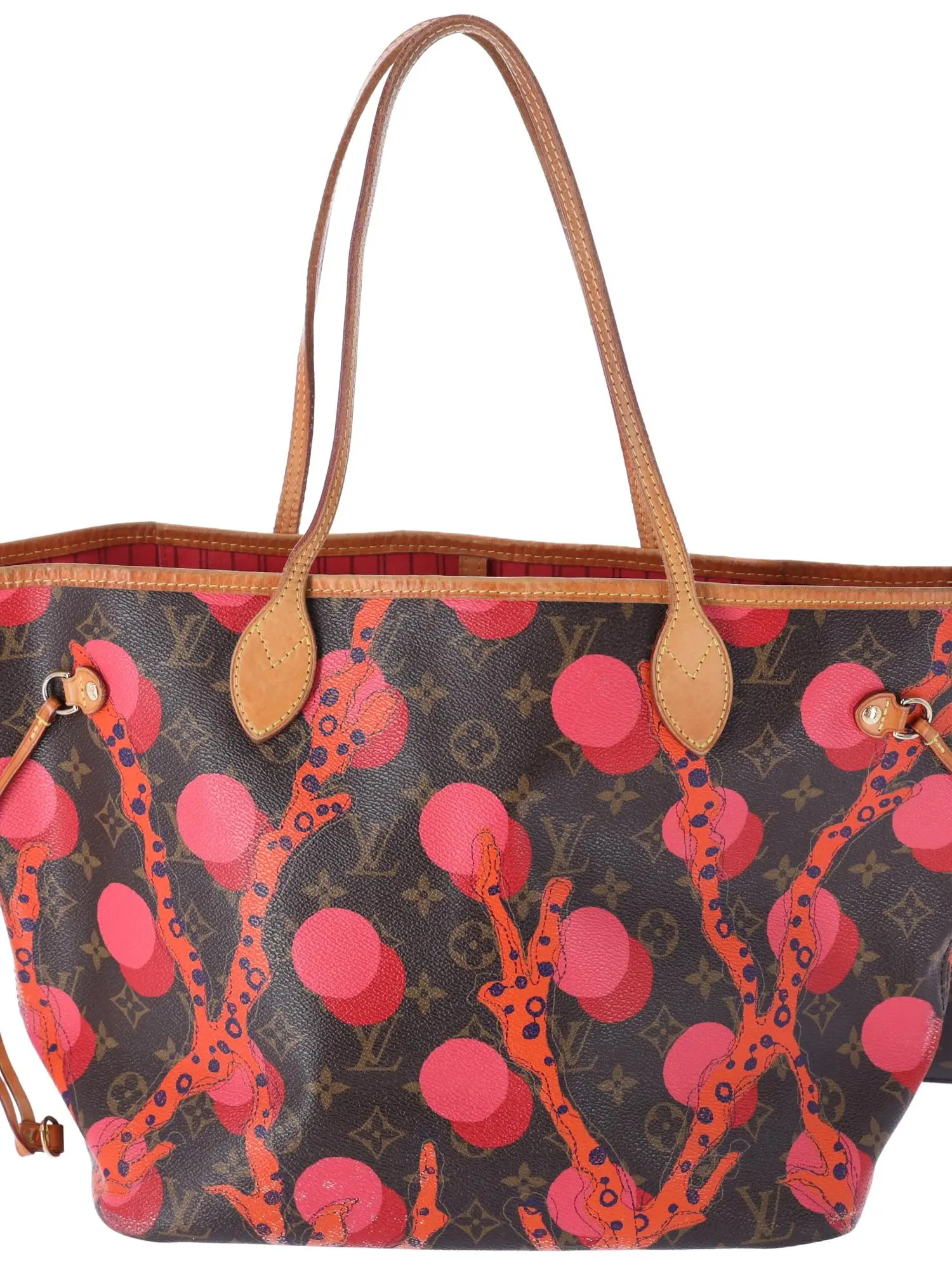 Pre-owned Louis Vuitton Canvas Tote Bags Monogram La Mage Neverfull MM Tote Bag M41603 LV Brown Red Pink