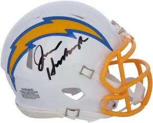 Jim Harbaugh Los Angeles Chargers Autographed Riddell White Speed Mini Helmet - Fanatics Authentic Certified