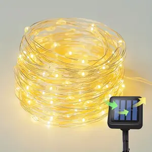 1 Pack Solar Fairy Lights Outdoor, 100/200LED Solar String Lights For Outside 8 Modes For Patio Backyard Garden Deorations