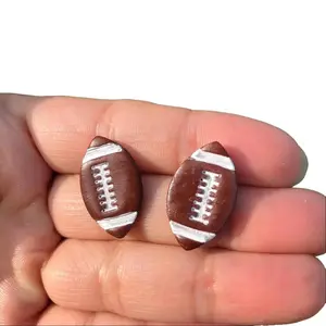 Football Stud Earrings, Homemade earring, Sunday Night Football, Sports girl.