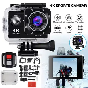 Hunting Dog Action Camera - 32G SD Card, Built-in Stabilization & Waterproof for Tracking, Trail Running, and Field Capture