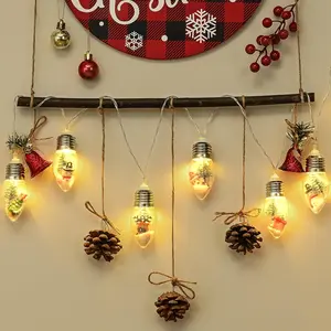 9.8FT Christmas Wish Ball String Lights, 20 LED Balls Battery Powered Hanging Lights for Christmas Tree & Holiday Decor