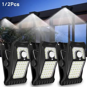 Solar Powered Outdoor Wall Light, Ip65 Waterproof Motion Sensor Lamp, 3 Modes Security Lighting for Fence Deck Garage Patio, Outdoor Solar Lights, Durable Waterproof Light