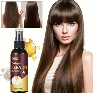 Gswp 100ML Keratin Hair Spray, Deep Moisturizing, Smooth and Shiny Hair, Heat Protection, Suitable for All Hair Types, Portable